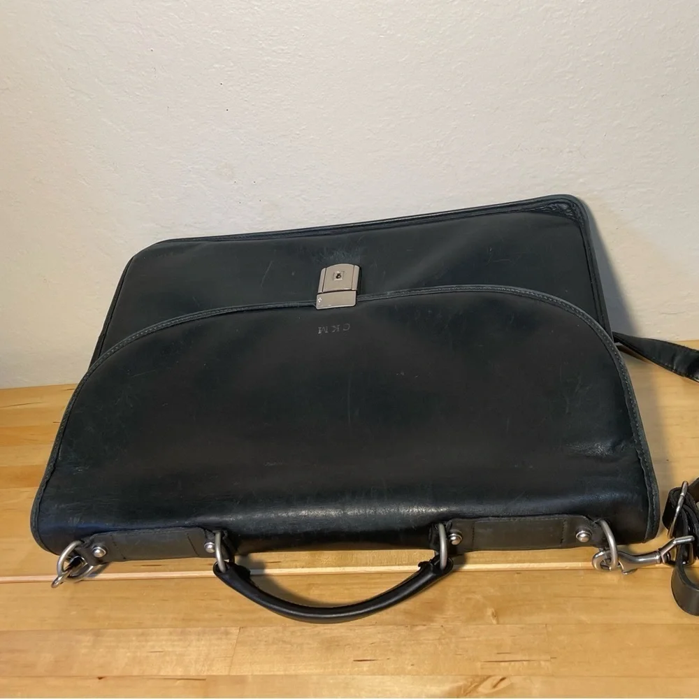 Jack Georges Elements Collection Double Gusset Flap Over Leather Briefcase